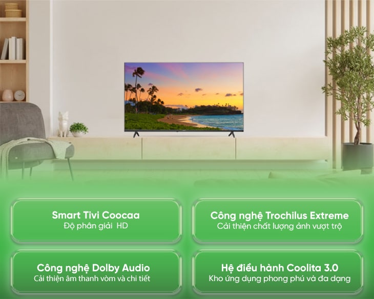 Smart Tivi Coocaa 32 Inch 32S3U+ chính hãng, model 2024 Smart Tivi Coocaa 32 Inch 32S3U+ chính hãng, model 2024 - hình ảnh sản phẩm