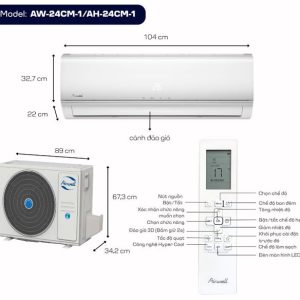 Máy lạnh Airwell 2.5 HP AW-24CM-1 giá tốt | Điện máy Phúc Anh - hình ảnh sản phẩm