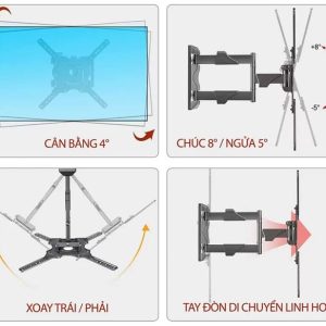 Khung treo xoay Tivi Ergotek E85 (32 inch - 65 inch) - hình ảnh sản phẩm