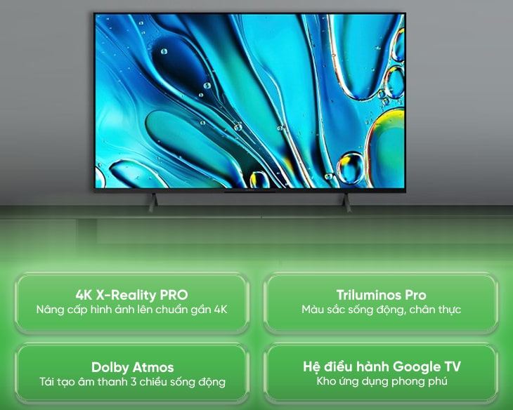 Google Tivi Sony 4K 85 inch K-85S30 Model 2024, Giá Tốt Google Tivi Sony 4K 85 inch K-85S30 Model 2024, Giá Tốt - hình ảnh sản phẩm