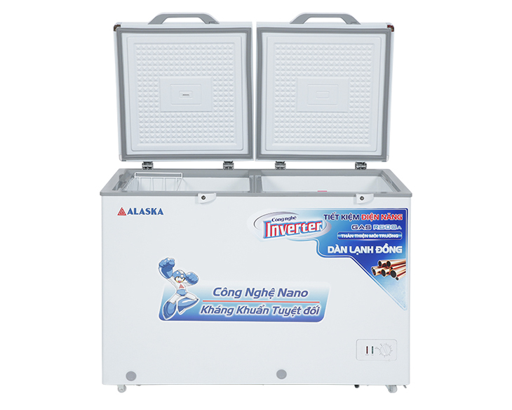Tủ Đông Mát Alaska Inverter 345 lít BCD 4568CI | Điện máy Phúc Anh Tủ Đông Mát Alaska Inverter 345 lít BCD 4568CI | Điện máy Phúc Anh - góc nhìn 2