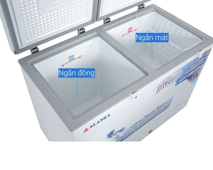 Tủ Đông Mát Alaska Inverter 345 lít BCD 4568CI | Điện máy Phúc Anh Tủ Đông Mát Alaska Inverter 345 lít BCD 4568CI | Điện máy Phúc Anh - góc nhìn 5