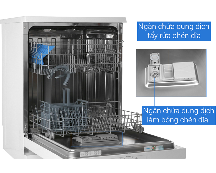 Máy rửa chén độc lập Candy CDPN 1L390PW chính hãng Máy rửa chén độc lập Candy CDPN 1L390PW chính hãng - góc nhìn 5