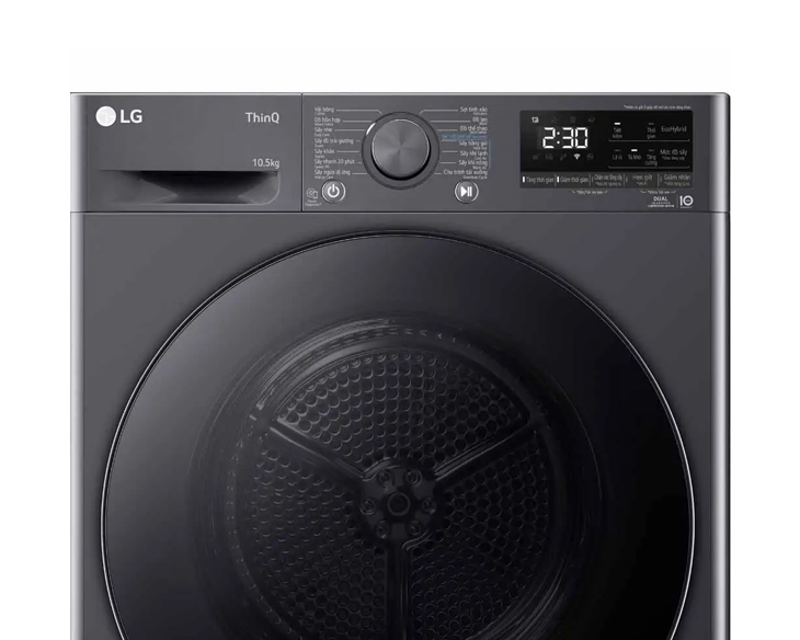 Máy sấy bơm nhiệt LG Inverter 10.5 kg DVHP50M Giá Tốt Máy sấy bơm nhiệt LG Inverter 10.5 kg DVHP50M Giá Tốt - góc nhìn 2