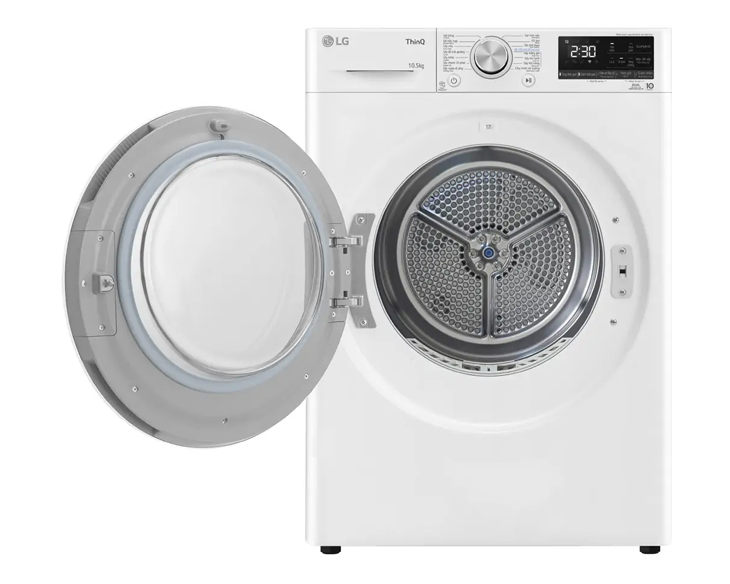 Máy sấy bơm nhiệt LG Inverter 10.5 kg DVHP50W Giá Tốt Máy sấy bơm nhiệt LG Inverter 10.5 kg DVHP50W Giá Tốt - góc nhìn 2