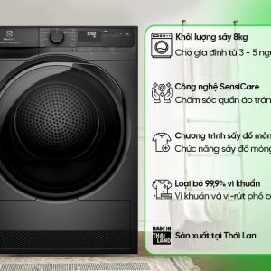 Máy sấy bơm nhiệt Electrolux UltimateCare 8 kg EDH803J5SC - hình ảnh sản phẩm