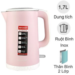 Bình đun siêu tốc 1.7 lít Sharp EKJ-17EVPS-PK giá tốt - hình ảnh sản phẩm