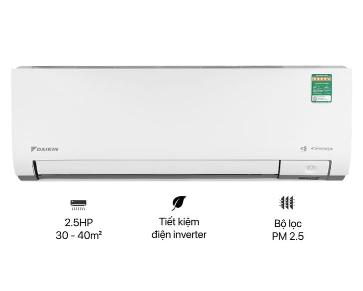 FTKM60AVMV.jpg Máy lạnh Daikin Inverter 2.5 HP FTKM60AVMV | Điện máy Phúc Anh - hình ảnh sản phẩm