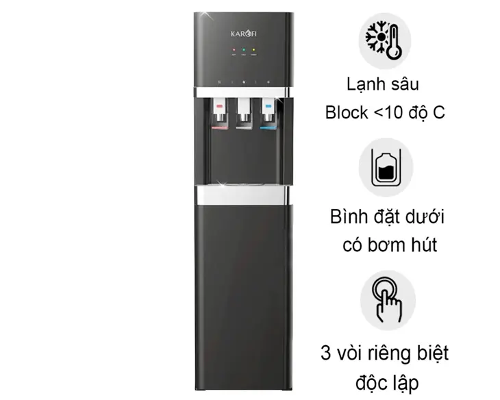 HCV208B.webp Cây nước nóng lạnh nguội Karofi HCV208B | Điện máy Phúc Anh - hình ảnh sản phẩm