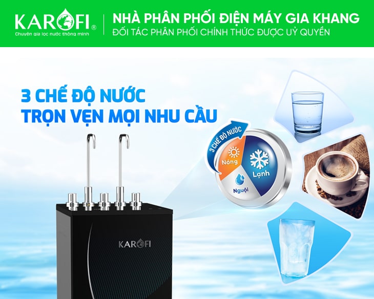 Máy lọc nước nóng lạnh Karofi KAD-D69 chính hãng, giá tốt Máy lọc nước nóng lạnh Karofi KAD-D69 chính hãng, giá tốt - góc nhìn 5