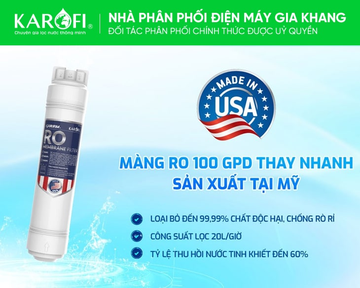 Máy lọc nước Hydro-ion kiềm Karofi KAE-S68 model mới 2024 Máy lọc nước Hydro-ion kiềm Karofi KAE-S68 model mới 2024 - góc nhìn 2