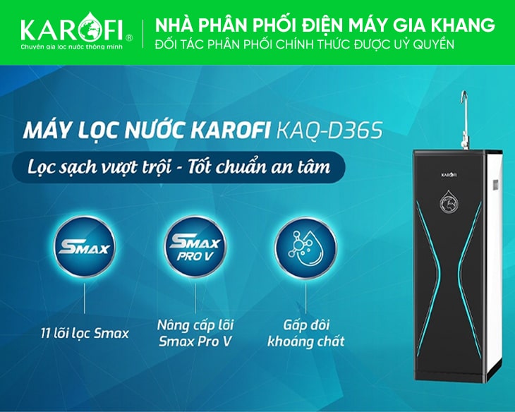 Máy lọc nước Karofi KAQ-D36S chính hãng, giá tốt, có trả góp Máy lọc nước Karofi KAQ-D36S chính hãng, giá tốt, có trả góp - hình ảnh sản phẩm