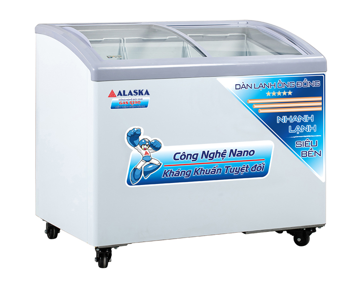 Tủ Đông Kính Cong Alaska 300 Lít KC-210C chính hãng, giá rẻ - hình 2