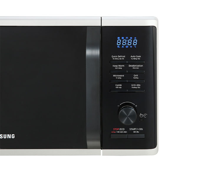 Lò vi sóng có nướng Samsung MG23K3515AS/SV 23 Lít Lò vi sóng có nướng Samsung MG23K3515AS/SV 23 Lít - góc nhìn 2