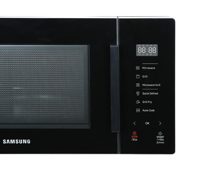 Lò vi sóng có nướng Samsung MG23T5018CK/SV 23 lít Lò vi sóng có nướng Samsung MG23T5018CK/SV 23 lít - góc nhìn 2
