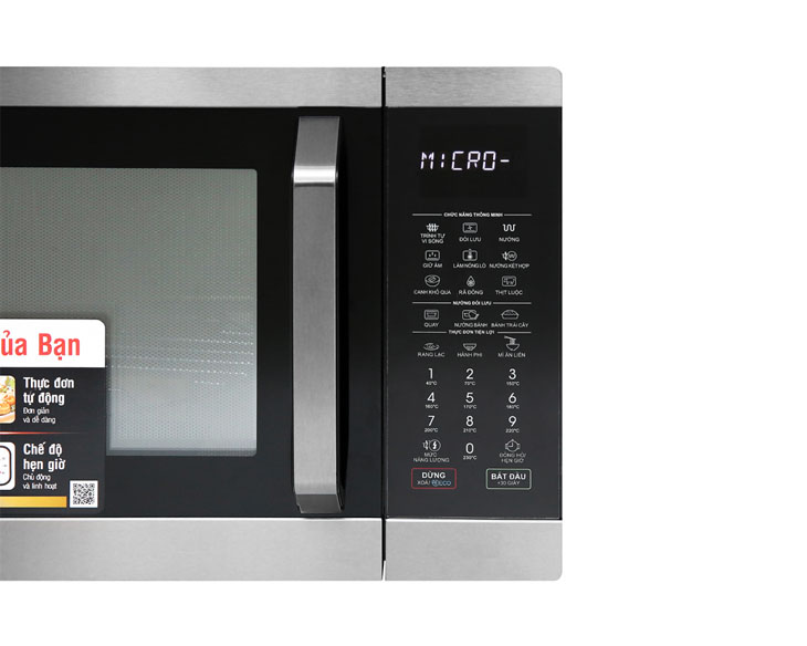 Lò vi sóng có nướng Sharp R-C932XVN-BST 32 lít chính hãng Lò vi sóng có nướng Sharp R-C932XVN-BST 32 lít chính hãng - góc nhìn 2