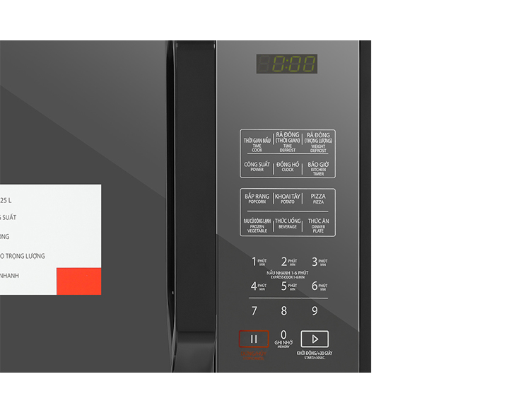 Lò vi sóng Toshiba MM-EM25PE(BM) 25 lít chính hãng, giá tốt Lò vi sóng Toshiba MM-EM25PE(BM) 25 lít chính hãng, giá tốt - góc nhìn 2