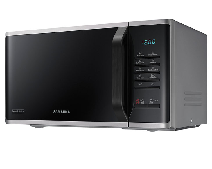 Lò vi sóng Samsung 23 lít MS23K3513AS/SV-N giá tốt Lò vi sóng Samsung 23 lít MS23K3513AS/SV-N giá tốt - góc nhìn 2