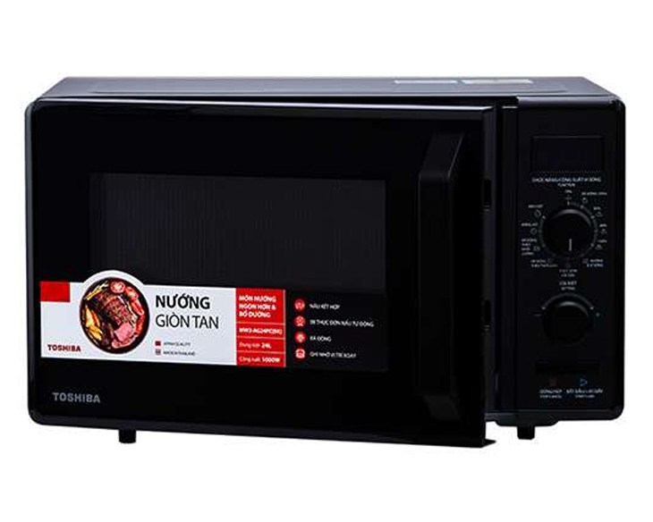 Lò vi sóng có nướng Toshiba 24 lít MW2-AG24PC(BK) giá tốt Lò vi sóng có nướng Toshiba 24 lít MW2-AG24PC(BK) giá tốt - góc nhìn 3