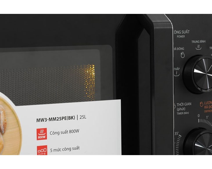 Lò vi sóng Toshiba MW3-MM25PE(BK) 25 lít | Điện máy Phúc Anh Lò vi sóng Toshiba MW3-MM25PE(BK) 25 lít | Điện máy Phúc Anh - góc nhìn 5
