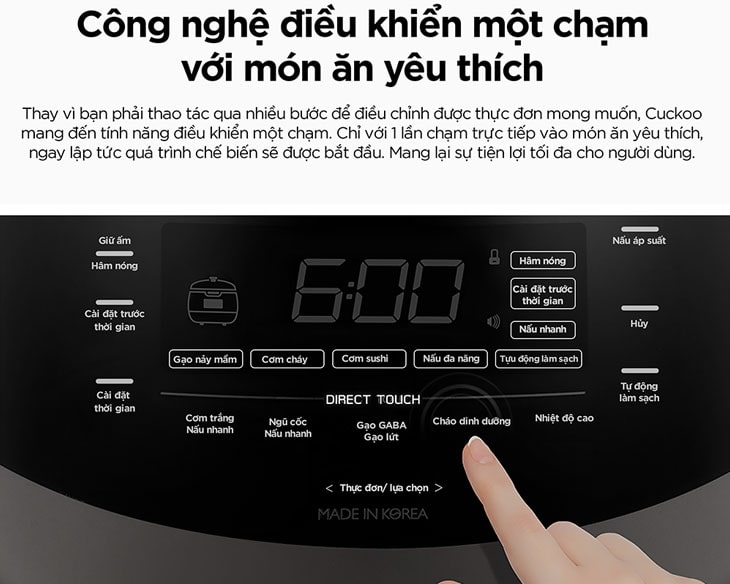 Nồi cơm áp suất cao tần Cuckoo CRP-AHXB1008F giá rẻ Nồi cơm áp suất cao tần Cuckoo CRP-AHXB1008F giá rẻ - góc nhìn 5
