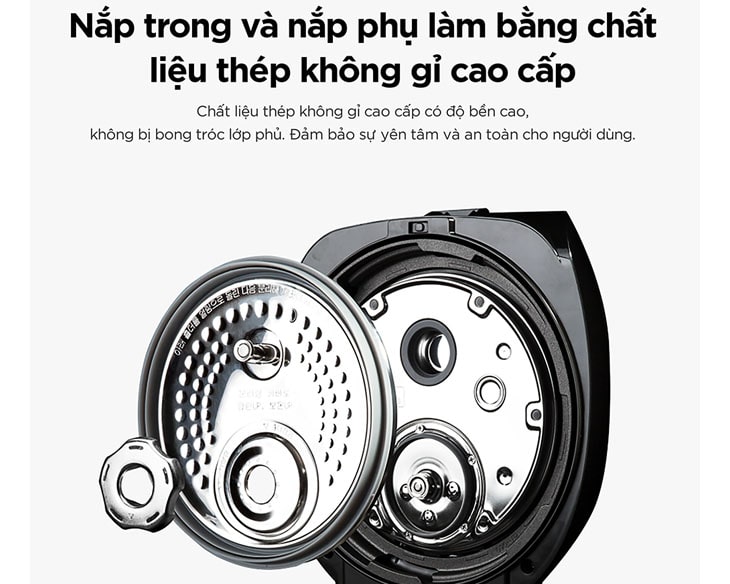 Nồi cơm áp suất cao tần Cuckoo CRP-AHXB1008F giá rẻ Nồi cơm áp suất cao tần Cuckoo CRP-AHXB1008F giá rẻ - góc nhìn 3
