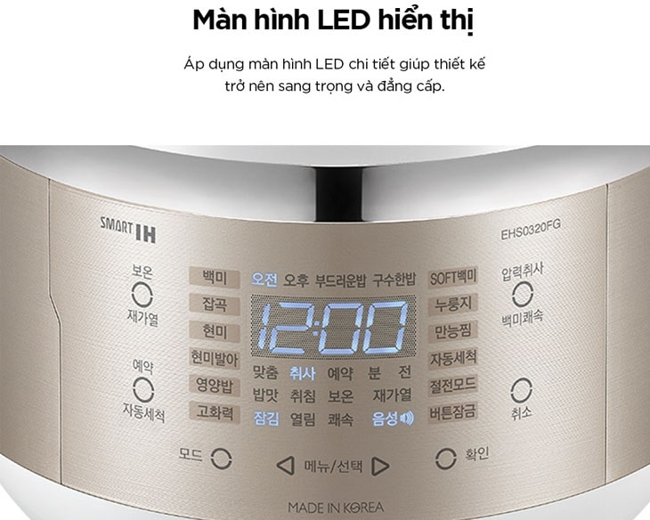 Nồi cơm áp suất cao tần Cuckoo CRP-EHS0309F Nồi cơm áp suất cao tần Cuckoo CRP-EHS0309F - góc nhìn 4