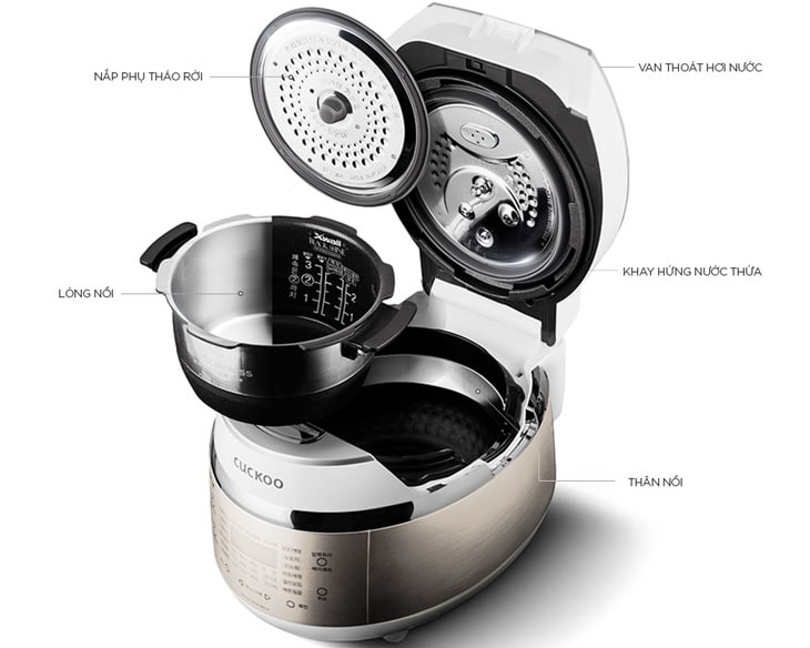 Nồi cơm áp suất cao tần Cuckoo CRP-EHS0309F Nồi cơm áp suất cao tần Cuckoo CRP-EHS0309F - góc nhìn 3