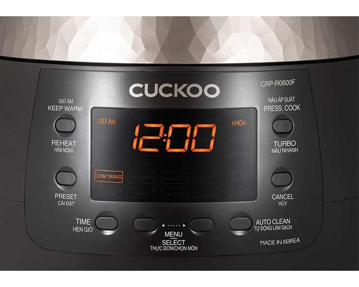 Nồi cơm điện tử áp suất Cuckoo 1.8 lít CRP-R1000F/BKGBCRVNCV Nồi cơm điện tử áp suất Cuckoo 1.8 lít CRP-R1000F/BKGBCRVNCV - góc nhìn 3
