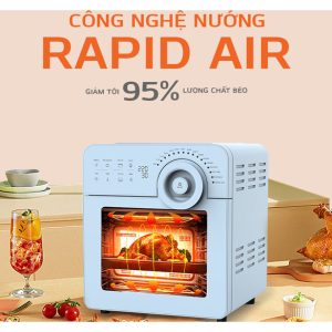 Nồi chiên không dầu 14.5 lít UNIE UNSKYBLUE chính hãng - góc nhìn 2