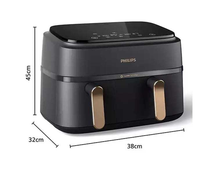 Nồi chiên không dầu Philips NA352/00 9 lít | Điện máy Phúc Anh Nồi chiên không dầu Philips NA352/00 9 lít | Điện máy Phúc Anh - góc nhìn 4