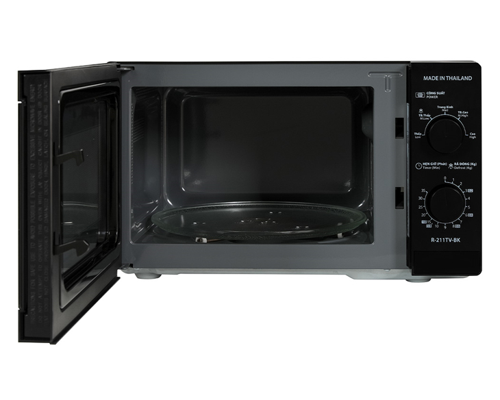 Lò vi sóng Sharp R-211TV-BK 21 lít chính hãng, giá tốt Lò vi sóng Sharp R-211TV-BK 21 lít chính hãng, giá tốt - góc nhìn 4