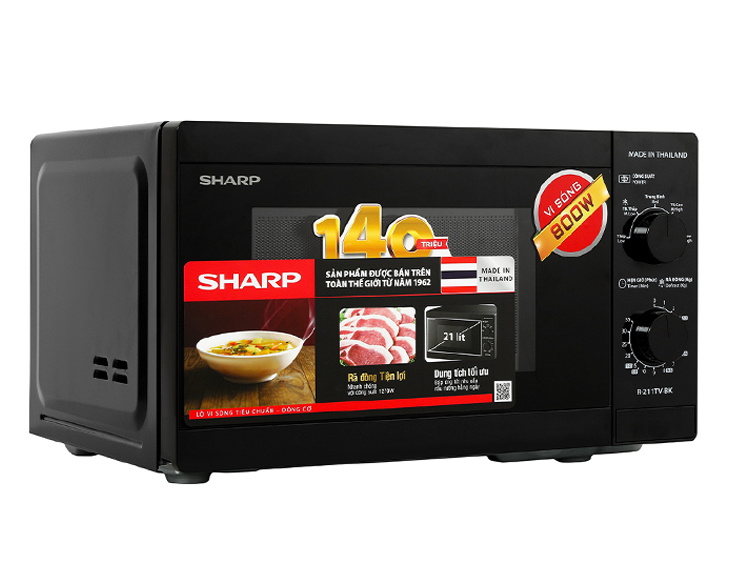 Lò vi sóng Sharp R-211TV-BK 21 lít chính hãng, giá tốt Lò vi sóng Sharp R-211TV-BK 21 lít chính hãng, giá tốt - hình ảnh sản phẩm