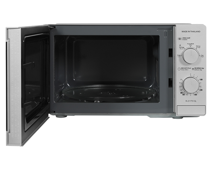 Lò vi sóng Sharp R-211TV-SL 21 lít chính hãng, giá tốt Lò vi sóng Sharp R-211TV-SL 21 lít chính hãng, giá tốt - góc nhìn 3
