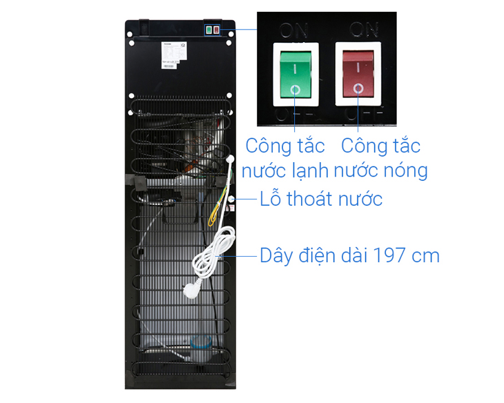 Cây nước nóng lạnh Toshiba RWF-W1669BV(K1) chính hãng Cây nước nóng lạnh Toshiba RWF-W1669BV(K1) chính hãng - góc nhìn 4