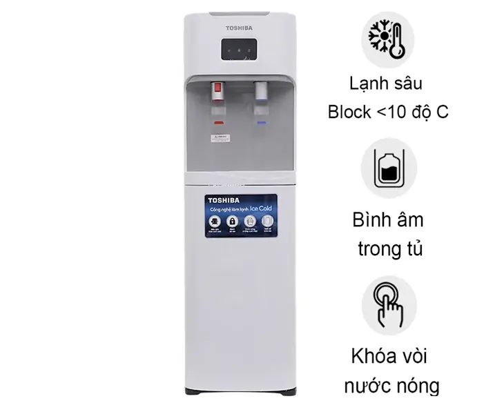 RWF-W1669BVW1.webp Cây nước nóng lạnh Toshiba RWF-W1669BV(W1) chính hãng - hình ảnh sản phẩm