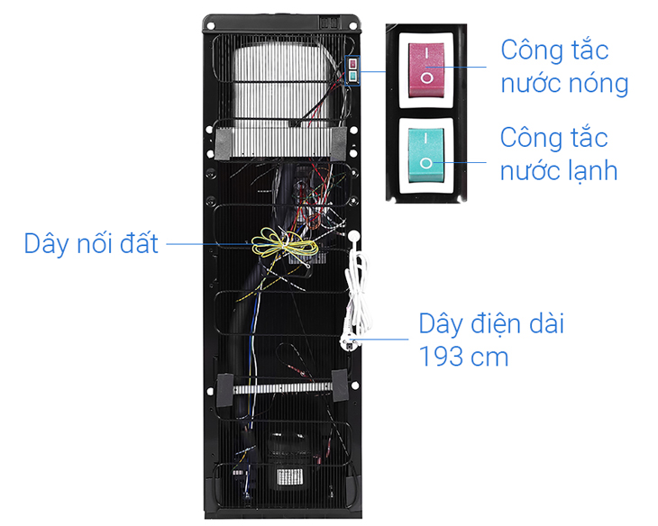 Cây nước nóng lạnh Toshiba RWF-W1917TV(K) chính hãng Cây nước nóng lạnh Toshiba RWF-W1917TV(K) chính hãng - góc nhìn 4
