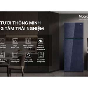 Tủ lạnh Aqua Inverter 455 lít AQR-TA518FA(GL)U1 model 2024 - góc nhìn 3