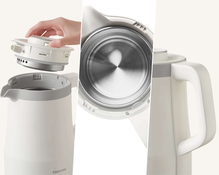 Bình đun siêu tốc Toshiba 1.5 lít KT-15DRTVN(W) Bình đun siêu tốc Toshiba 1.5 lít KT-15DRTVN(W) - góc nhìn 4