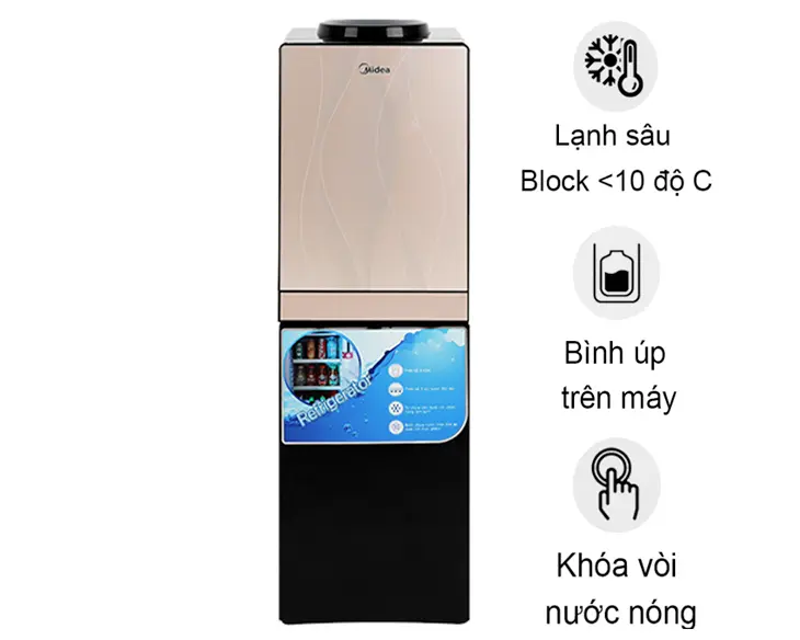 YL1836S-B.webp Cây nước nóng lạnh Midea YL1836S-B 520W chính hãng - hình ảnh sản phẩm