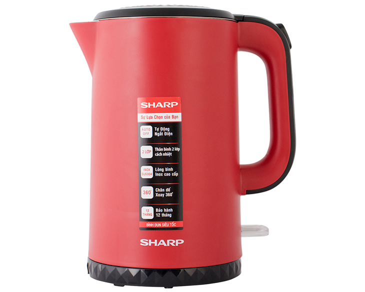Bình đun siêu tốc 1.7 lít Sharp EKJ-17EVPS-RD chính hãng