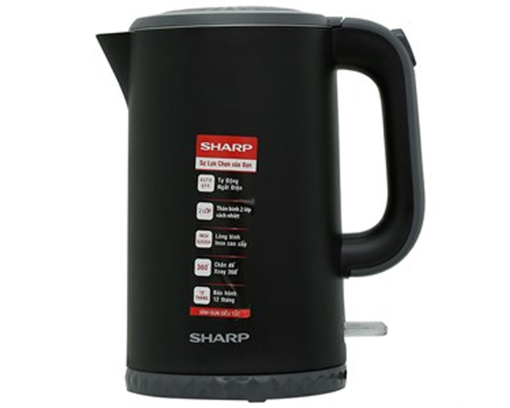 Bình đun siêu tốc Sharp 1.7 lít EKJ-17EVPS-BK chính hãng