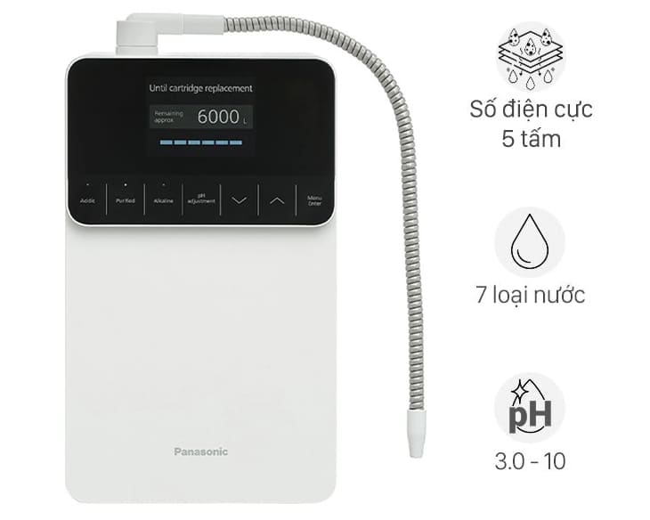 Máy lọc nước điện giải ion kiềm Panasonic TK-AS700-WVN Máy lọc nước điện giải ion kiềm Panasonic TK-AS700-WVN - hình ảnh sản phẩm