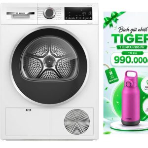 Máy sấy bơm nhiệt Bosch 9 kg WQG24200SG | Gia Khang