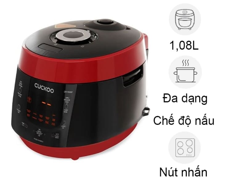 Nồi cơm áp suất Cuckoo 1.08 lít CRP-PK0600F/BKRDVN Nồi cơm áp suất Cuckoo 1.08 lít CRP-PK0600F/BKRDVN - hình ảnh sản phẩm