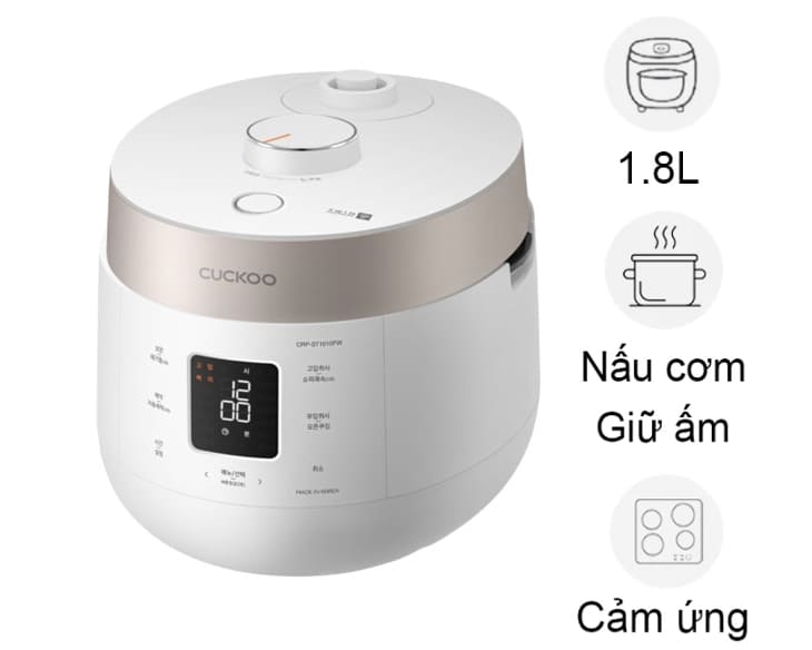 Nồi cơm áp suất kép Cuckoo 1.8 lít CRP-ST1010FW - ảnh 1 Nồi cơm áp suất kép Cuckoo 1.8 lít CRP-ST1010FW - hình ảnh sản phẩm