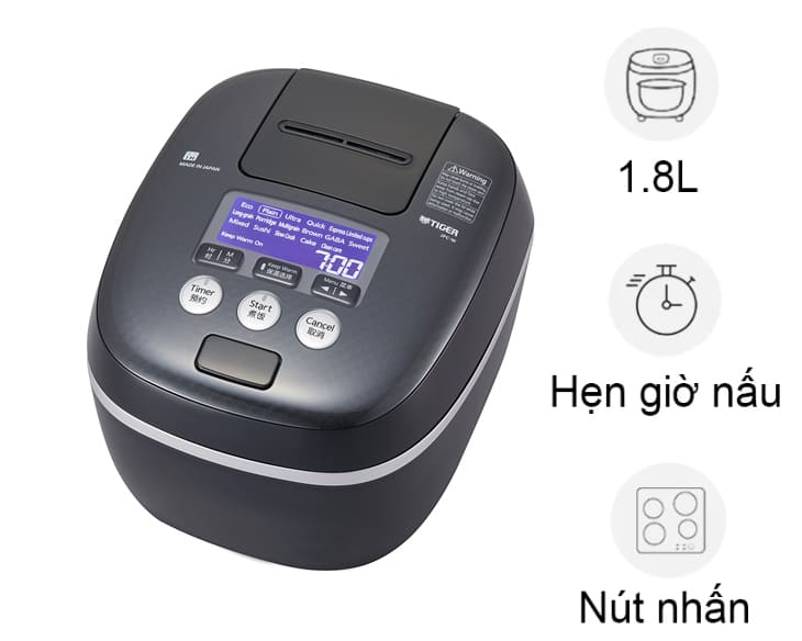 Nồi cơm cao tần áp suất Tiger 1.8 lít JPC-W18W giá rẻ