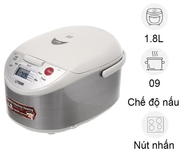 Nồi cơm cao tần Tiger 1.8 lít JKW-A18W chính hãng, giá tốt Nồi cơm cao tần Tiger 1.8 lít JKW-A18W chính hãng, giá tốt - hình ảnh sản phẩm