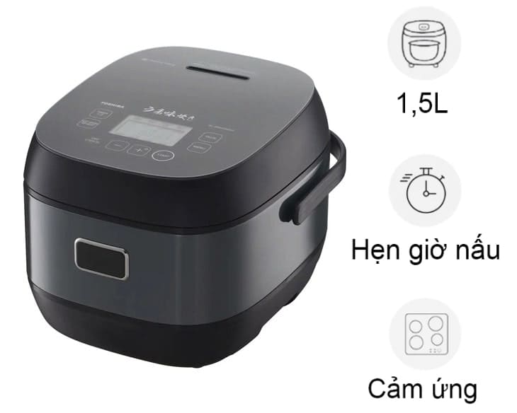 Nồi cơm cao tần Toshiba 1.5 lít RC-15IP1UVN(K) | Gia Khang