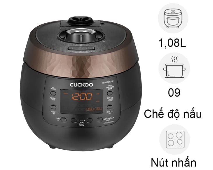 Nồi cơm điện áp suất Cuckoo 1.08 lít CRP-R0612F | Gia Khang